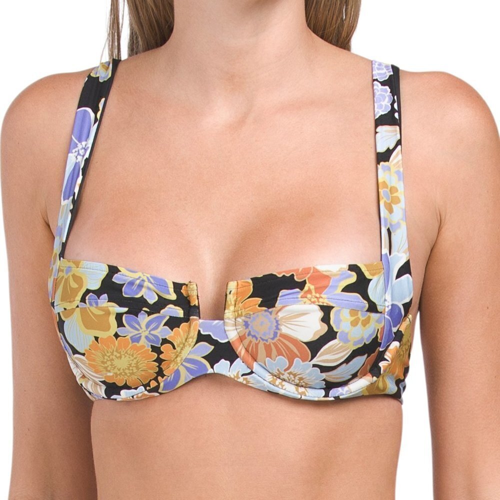 LSPACE Printed Camellia Bikini Top - Picture 8 of 9